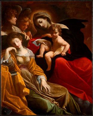 CARRACCI, Lodovico The Dream of Saint Catherine of Alexandria fdg oil painting picture